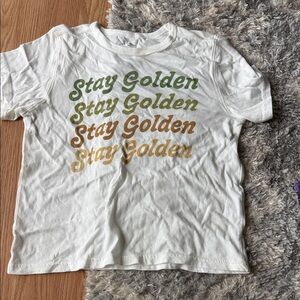 Billabong Kids T-Shirt - White with Green, Orange, and Yellow Print